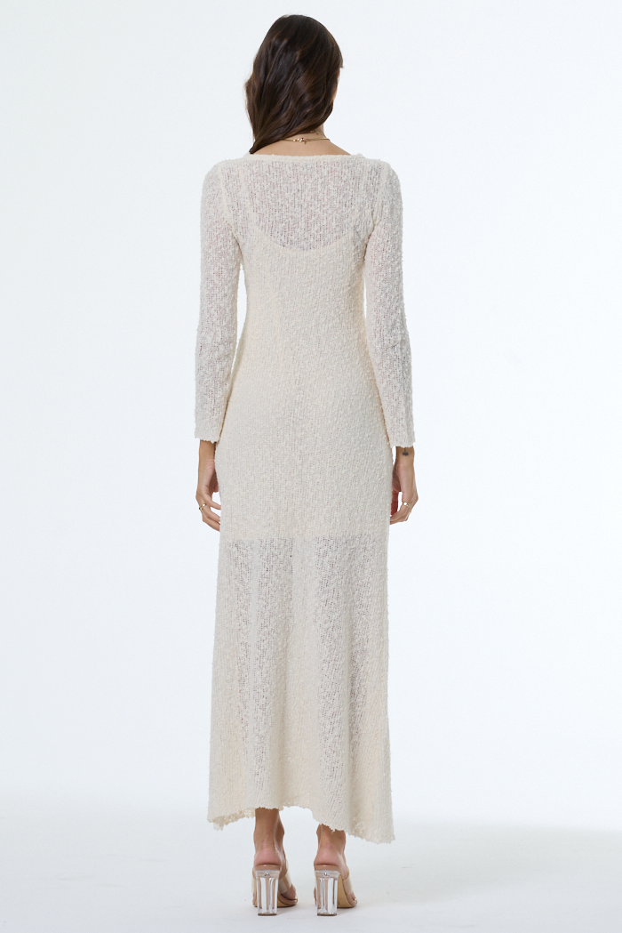 Sefina Bouclé Dress // Chalk