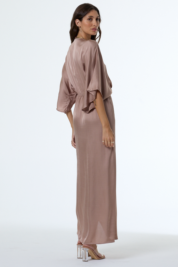 tan silk dress MORACE | Silk dress - Tan Beige