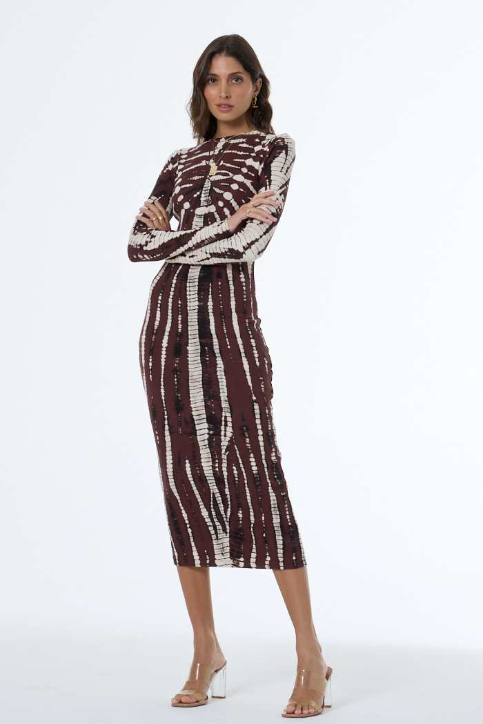 Dax Midi Dress // Sepia Nexus Wash