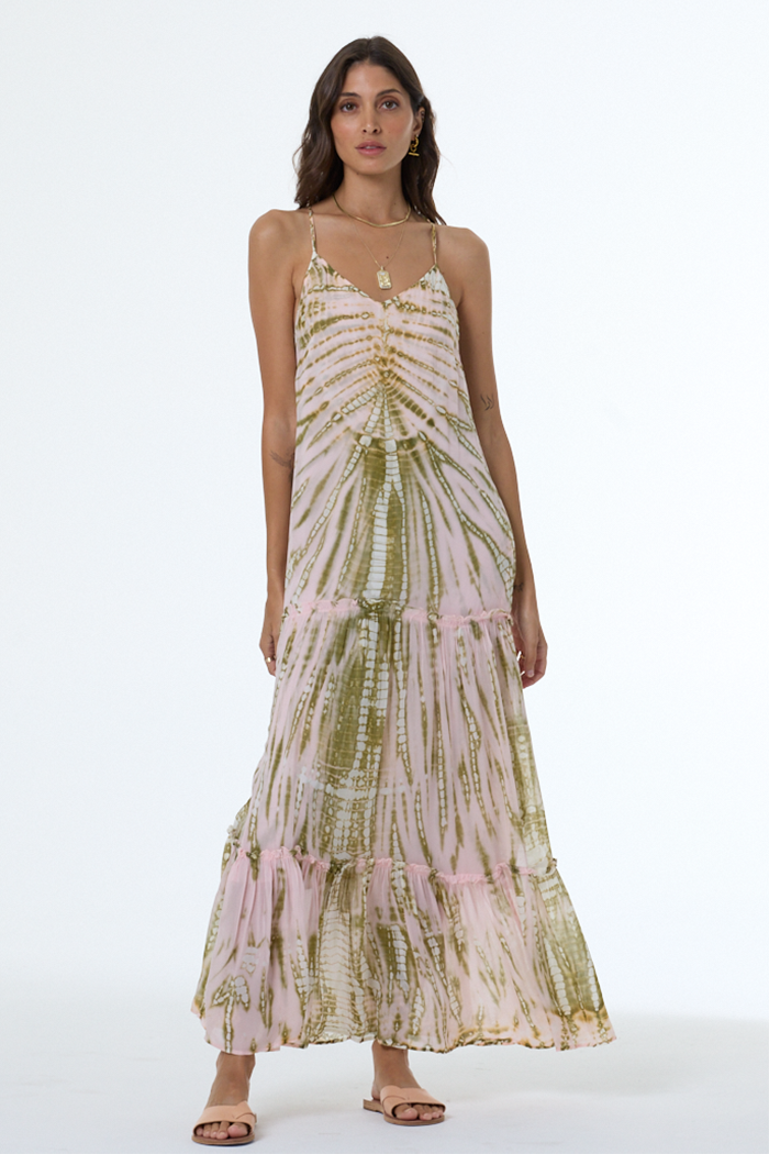 l*y様 herlipto Lauris Chiffon Long Dress Alani Chiffon Dress // Frosted Pink Nexus Wash – Young Fabulous