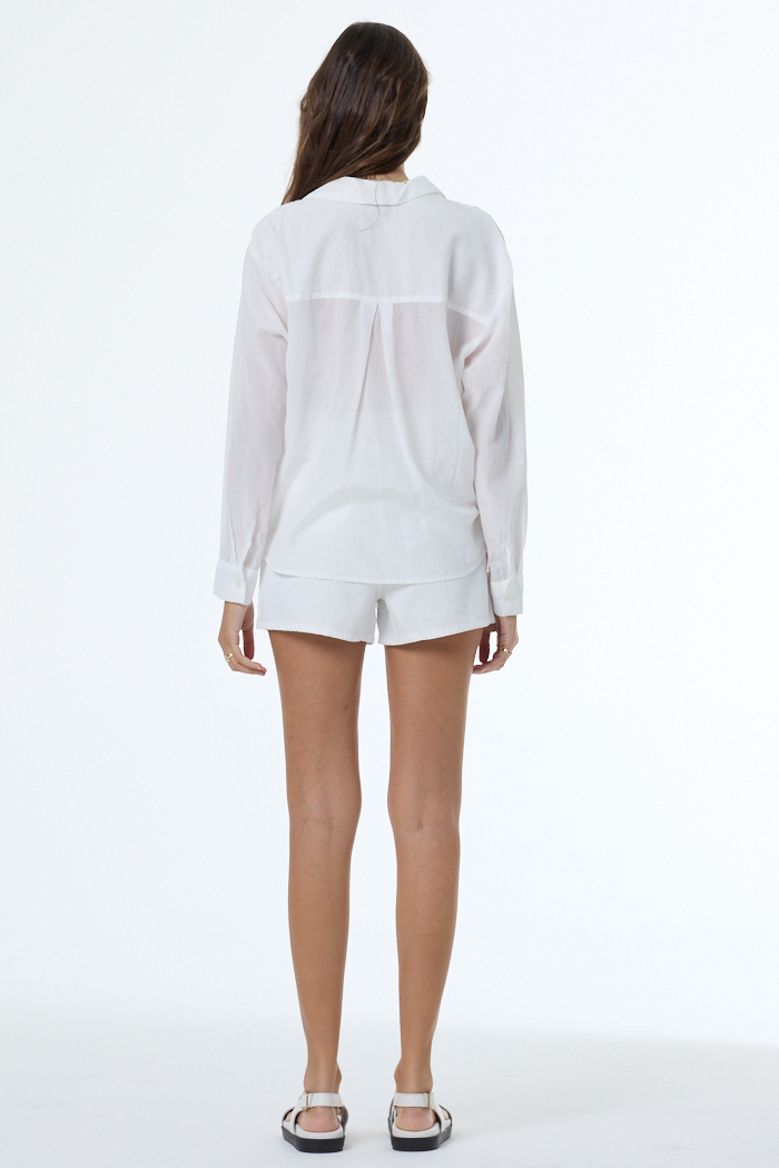 Petra Paper Bag Waist Short // Bone Pigment