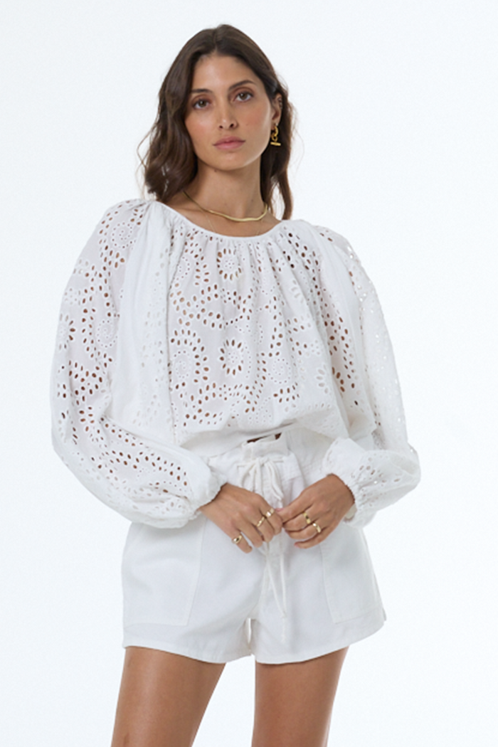 Florentina Top // Bone Eyelet