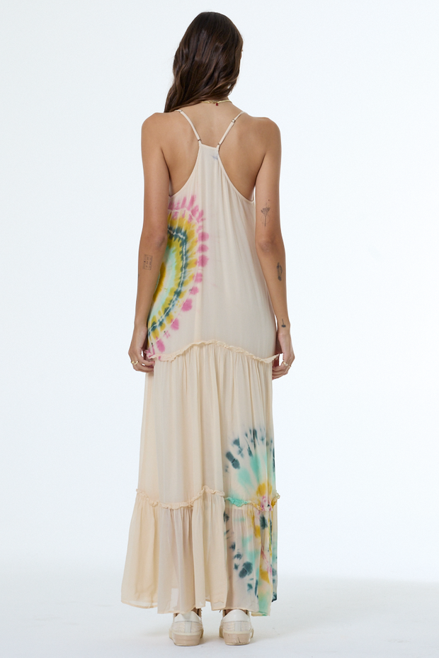 Women's Alani Chiffon Dress in Teal Whirly Pop Wash by YFB