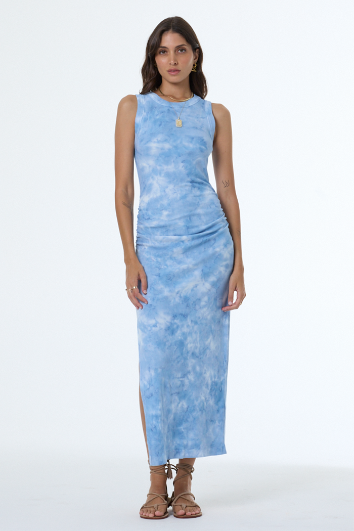 Women's Tamara Dress in Blue Aura Cloud Wash by YFB
