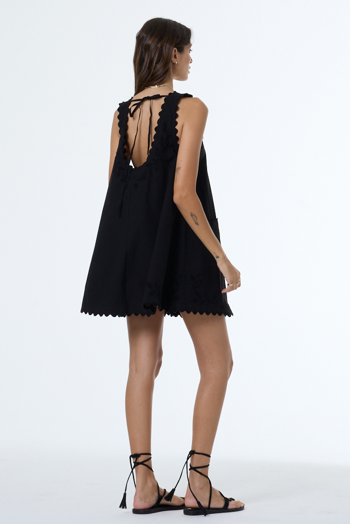 Kiona Mini Swing Dress // Black