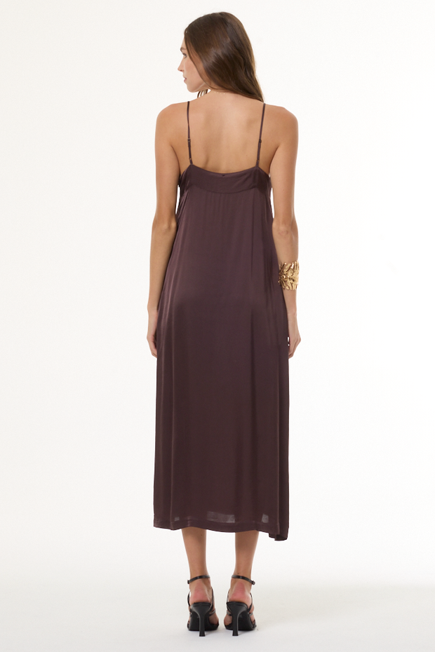 dark brown slip for under dress Women's Kahana in Java by YFB it hits just at
