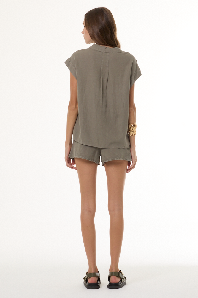 Petra Paper Bag Waist Short // Desert Sage