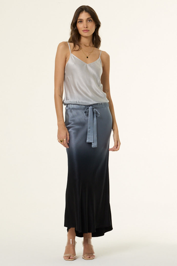 Kalani Slip Dress // Silver Black Ombre