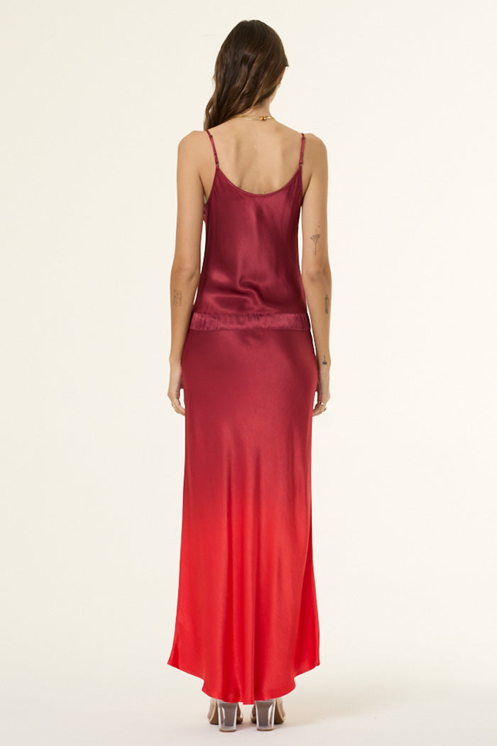 Kalani Slip Dress // Dark Ruby Ombre