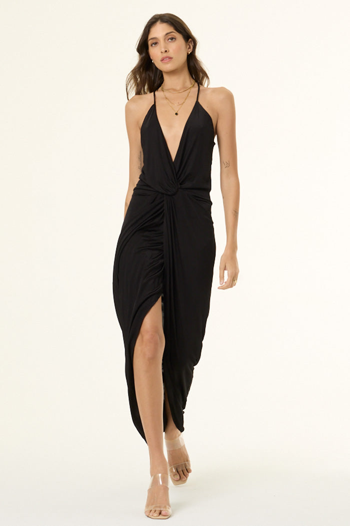 Siren Jersey Slip Dress // Black