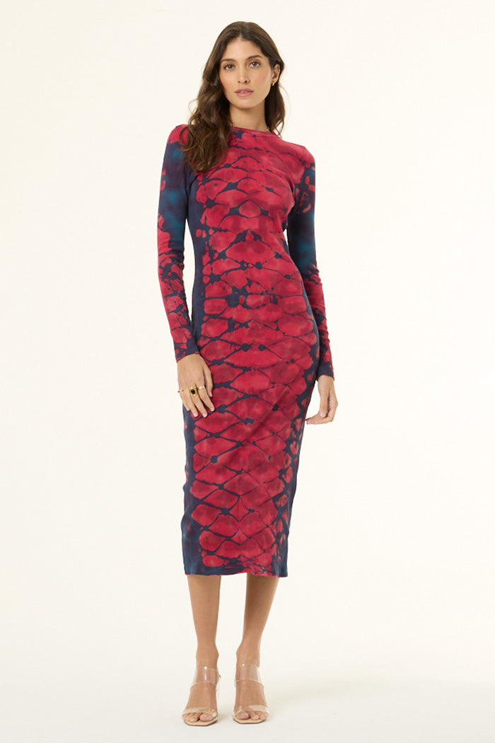 Dax Midi Dress // Deep Teal Boa Wash