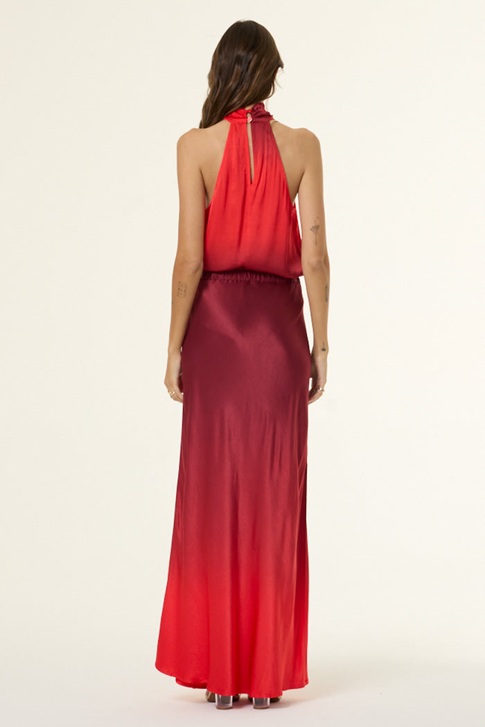 Flossie Maxi Skirt // Dark Ruby Ombre