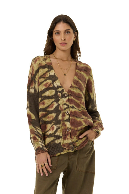 Indie Cardigan // Olive Stone Boa
