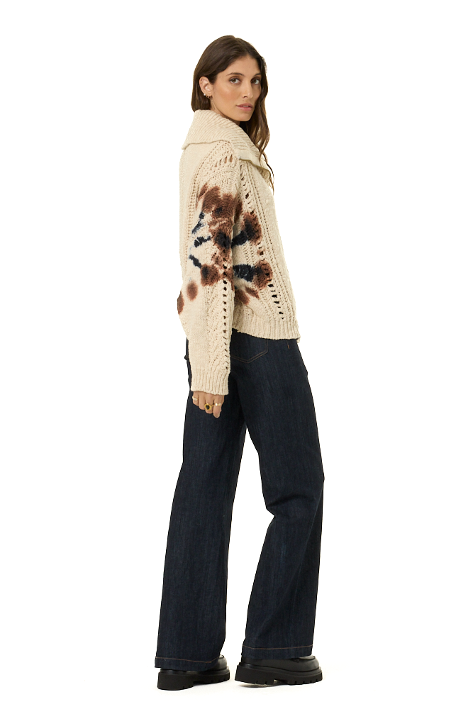 Manea Zip Cardi // Mud Stellar Wash – Young Fabulous & Broke