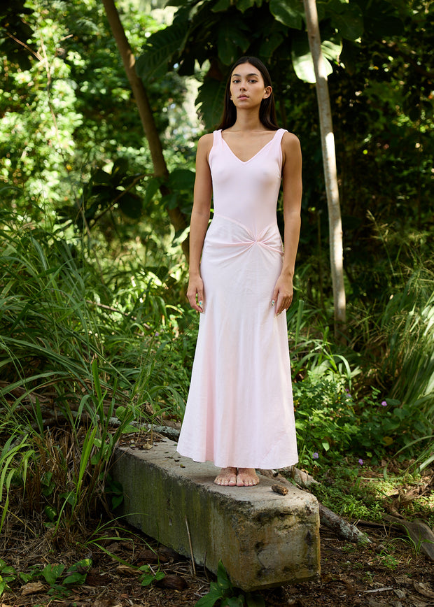 Women's Amina Maxi Dress in Pale Pink by YFB