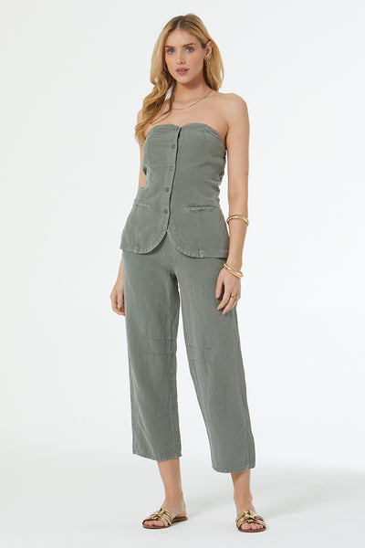Barret Linen Barrel Pant // Tinted Sage Pigment