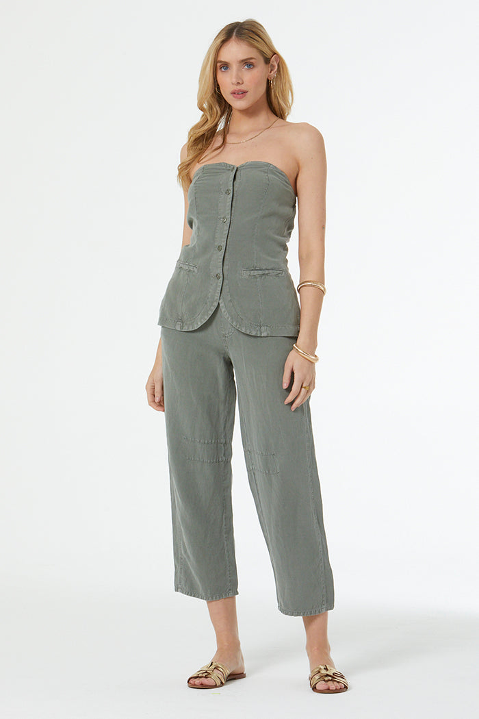 Benji Strapless Waist Coat // Tinted Sage Pigment