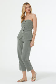 Barret Linen Barrel Pant // Tinted Sage Pigment