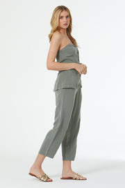 Barret Linen Barrel Pant // Tinted Sage Pigment