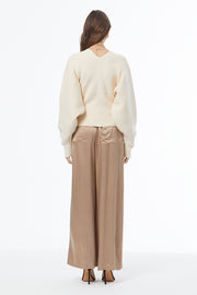 Stephen V-Neck Sweater // Vanilla