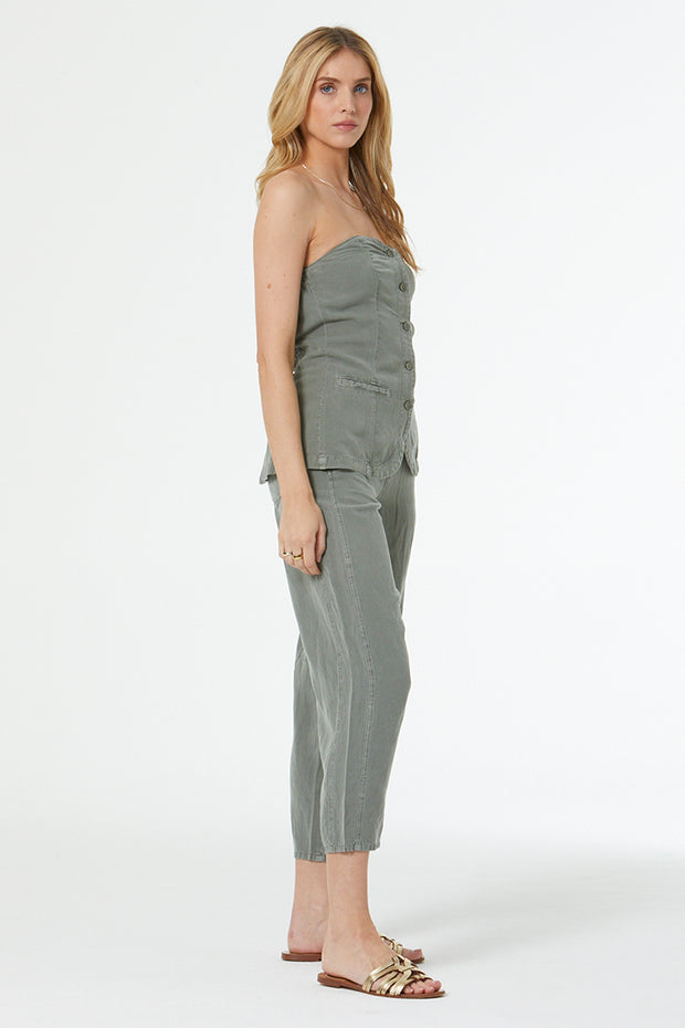 Barret Linen Barrel Pant // Tinted Sage Pigment