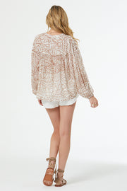 Abby Top // Dune Shell Print