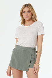 Caro Wrap Skort // Tinted Sage Pigment