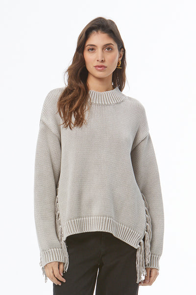Houston Mock Neck Sweater // Harbor Grey Mineral Wash