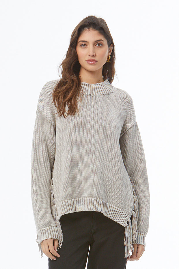 Houston Mock Neck Sweater // Harbor Grey Mineral Wash