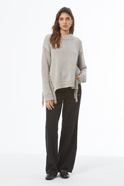 Houston Mock Neck Sweater // Harbor Grey Mineral Wash