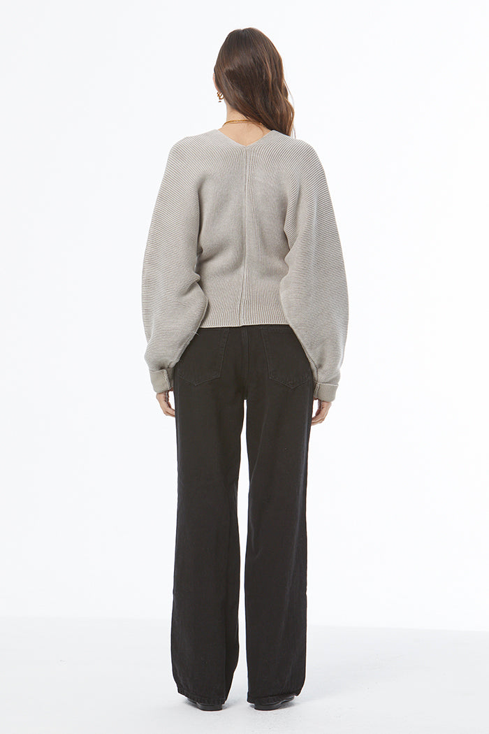 Stephen V-Neck Sweater // Harbor Grey Mineral Wash