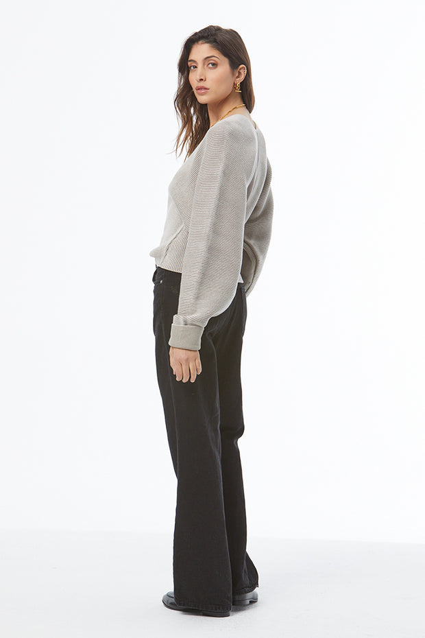 Stephen V-Neck Sweater // Harbor Grey Mineral Wash