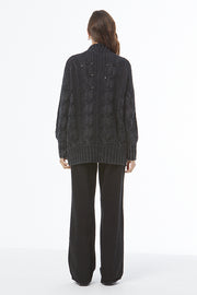 Jimmy Cable Cardi // Black Mineral Wash
