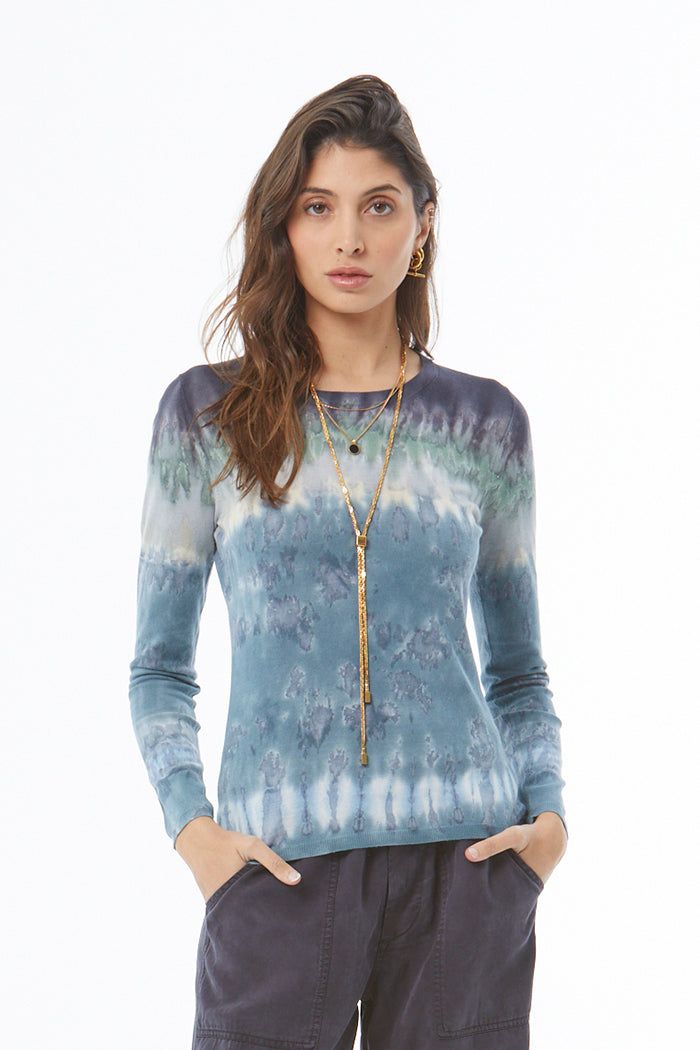 Crew Knitted Tee // Blue Tide Terra Wash