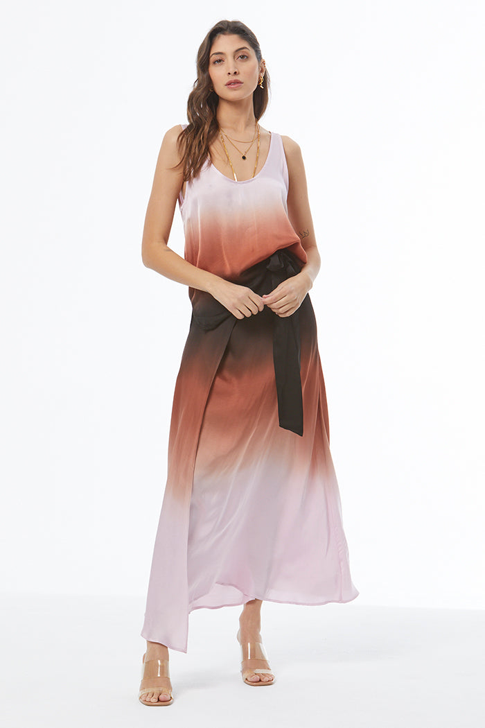 Arla Maxi Wrap Skirt // Antique Violet Ombre
