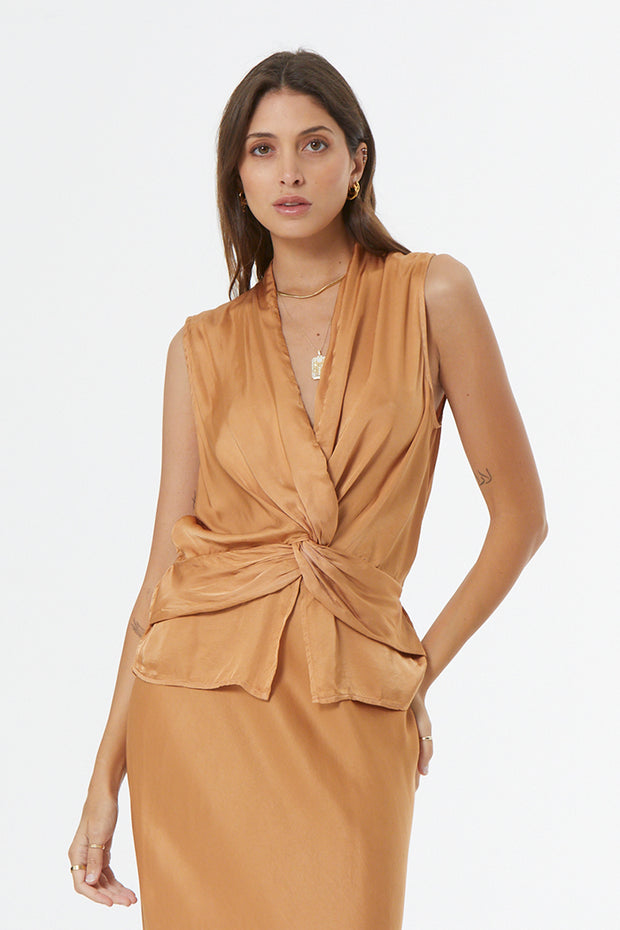 Laurie Draped Vest // Sunbaked