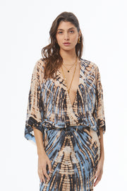 Tia Chiffon Top // Cyan Nexus Wash