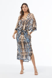 Tia Chiffon Top // Cyan Nexus Wash