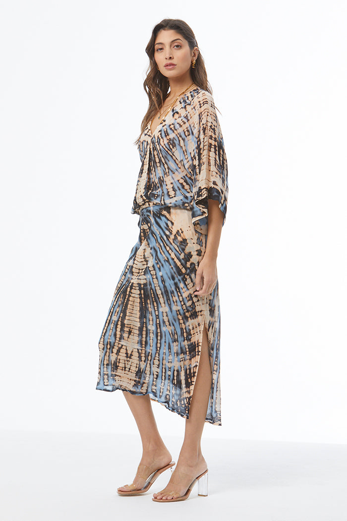 Tia Chiffon Top // Cyan Nexus Wash