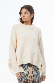 Houston Mock Neck Sweater // Vanilla