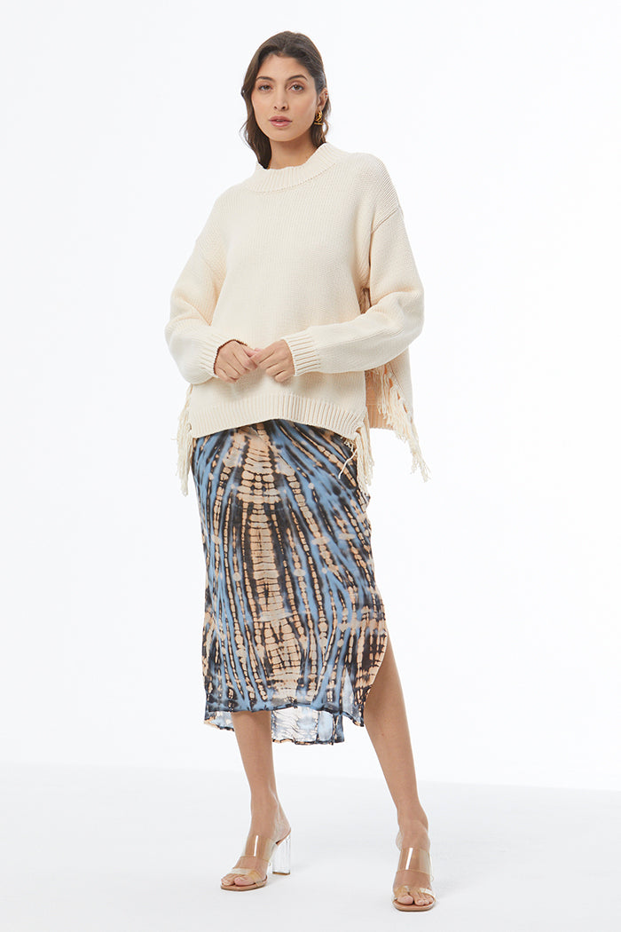 Houston Mock Neck Sweater // Vanilla