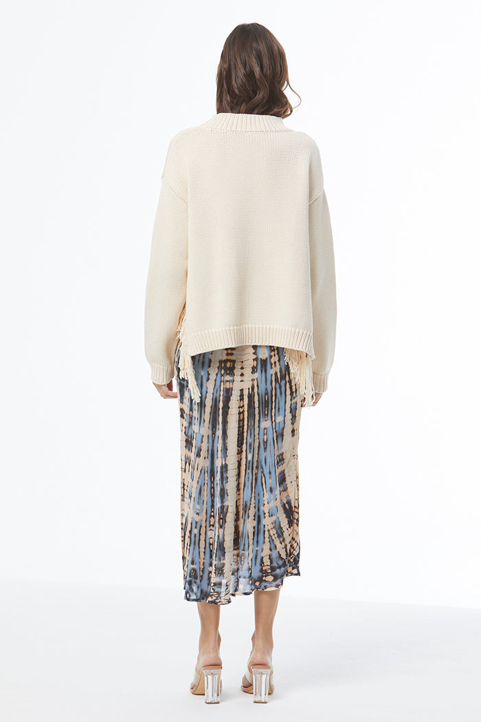 Houston Mock Neck Sweater // Vanilla