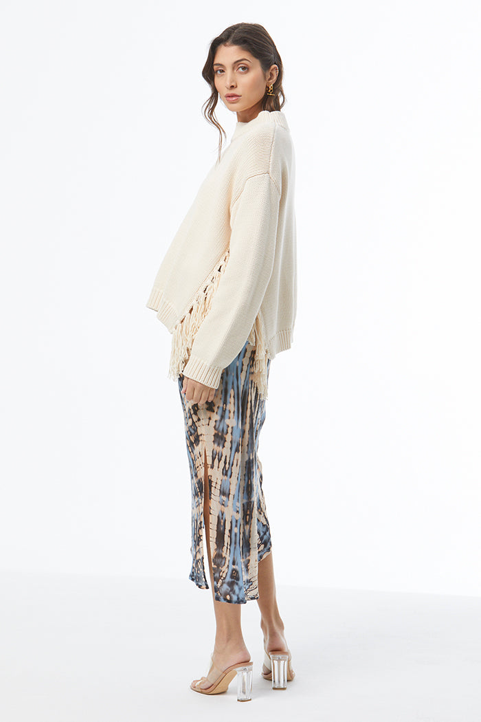 Houston Mock Neck Sweater // Vanilla