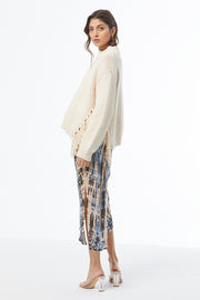 Houston Mock Neck Sweater // Vanilla