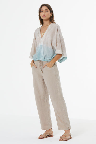 Barret Linen Barrel Pant // Sandstone Pigment