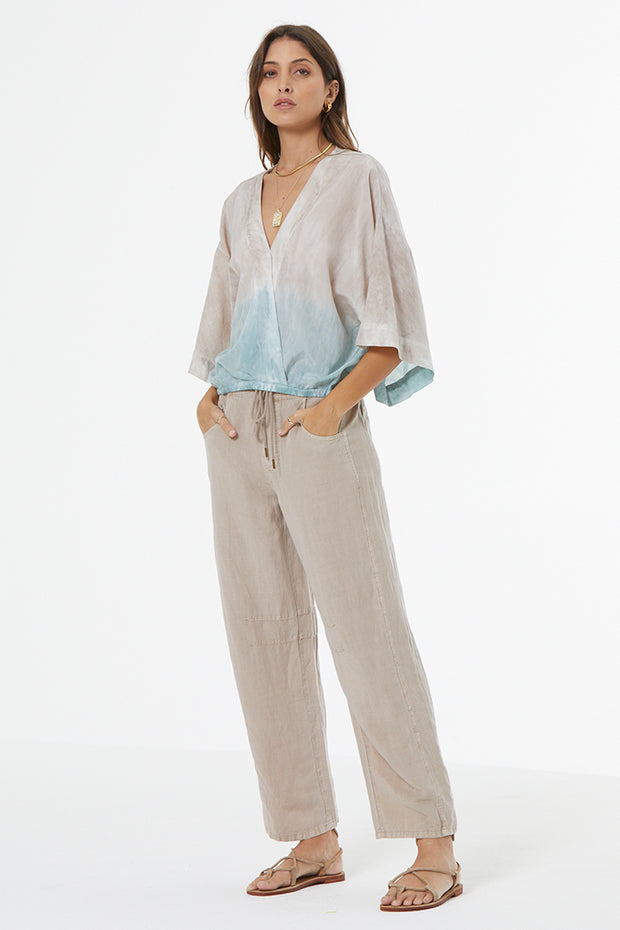 Barret Linen Barrel Pant // Sandstone Pigment