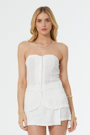 Benji Strapless Waist Coat // Bone
