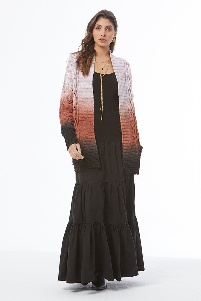 Jimmy Cable Cardi // Antique Violet Ombre