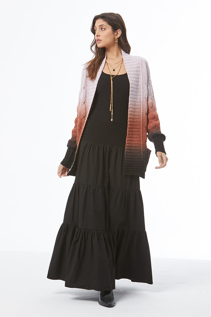 Jimmy Cable Cardi // Antique Violet Ombre