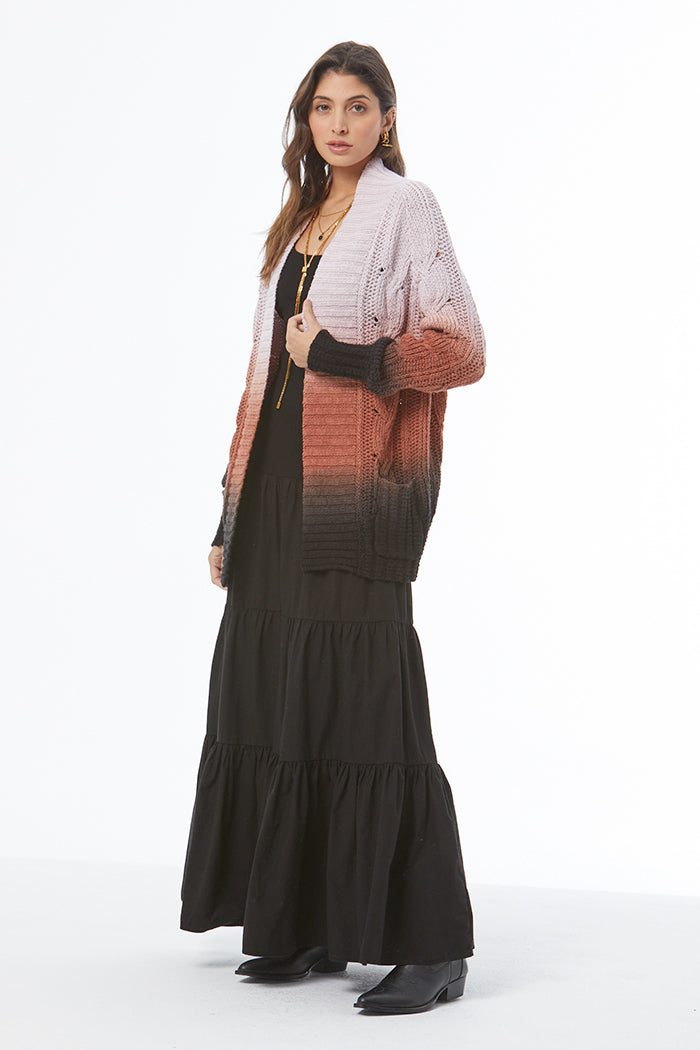 Jimmy Cable Cardi // Antique Violet Ombre